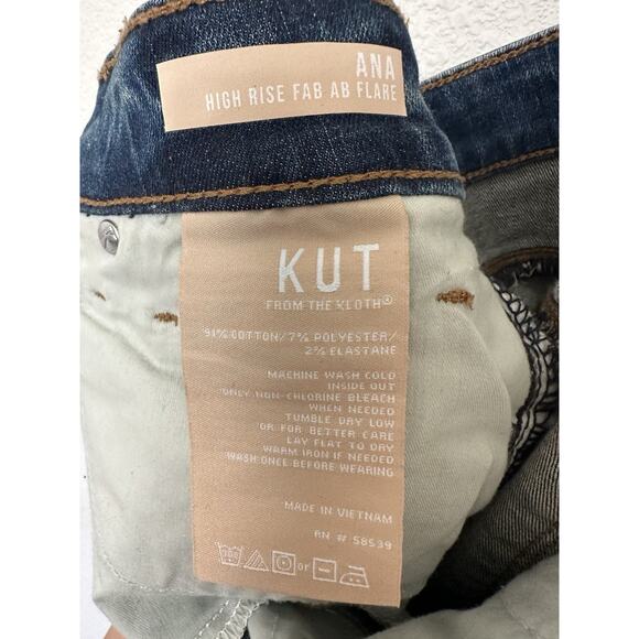 KUT FROM THE KLOTH SIZE 12 ANA FAB AB FLARE HIGH RISE JEANS WOMENS - Picture 6 of 14
